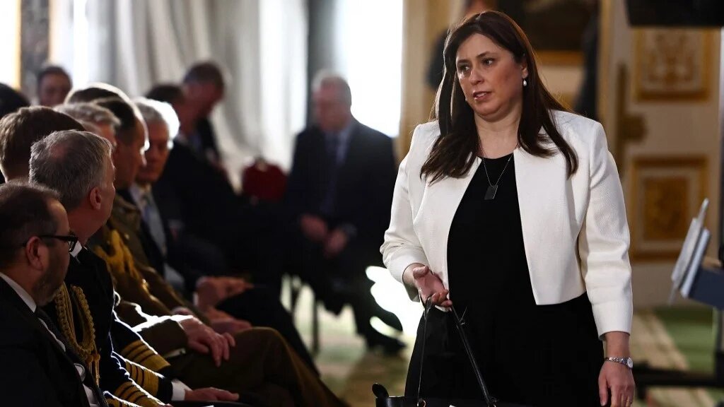 Israel's ambassador to the UK Tzipi Hotovely pictured in London on 15 January 2024 (AFP)