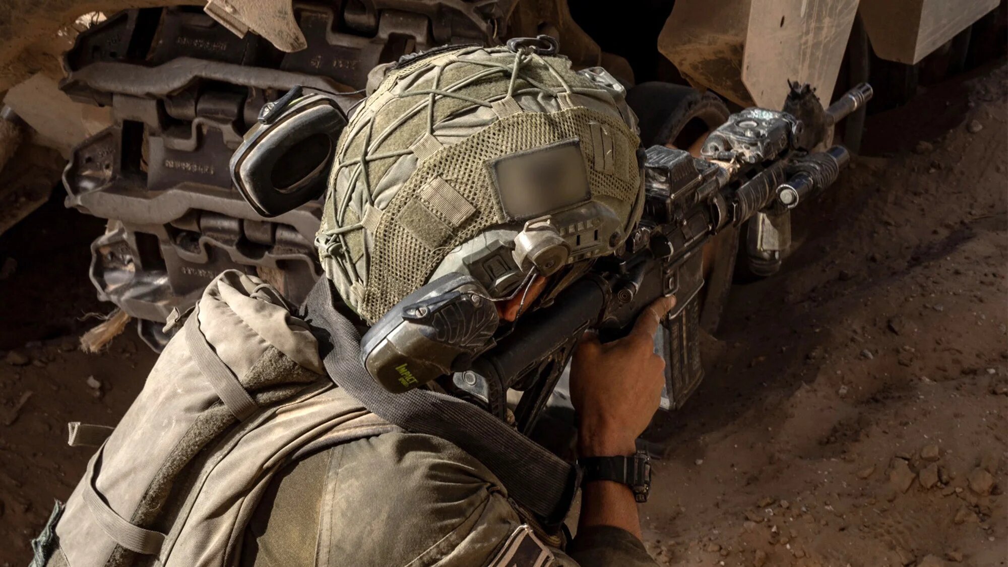 An Israeli soldier pictured during an invasion of Gaza on 25 June 2024 (Israeli army handout via AFP)