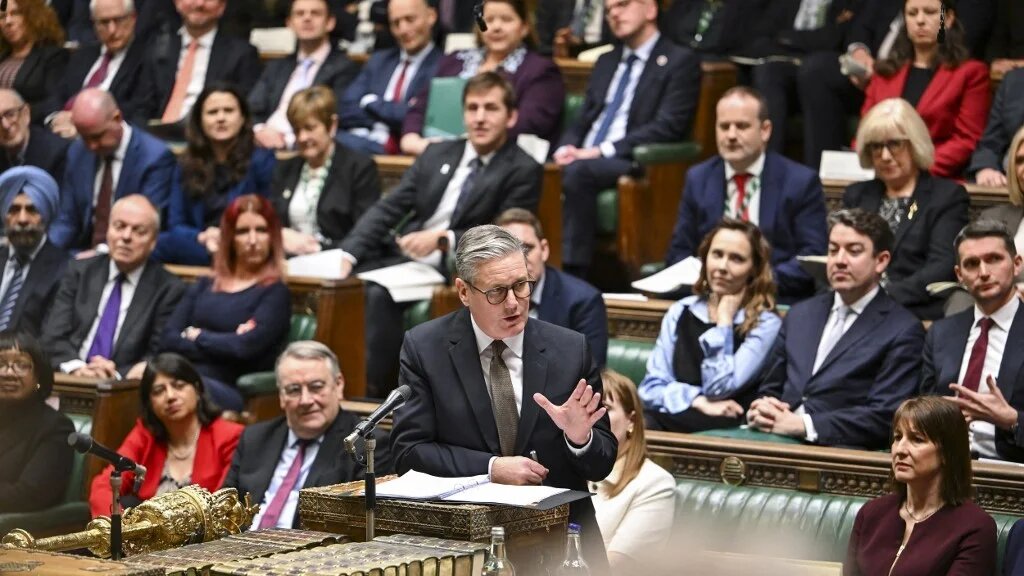 Britain's Prime Minister Keir Starmer speaking during the weekly session of Prime Minister's Questions (PMQs) at the House of Commons, in London, on February 5, 2025 (AFP)