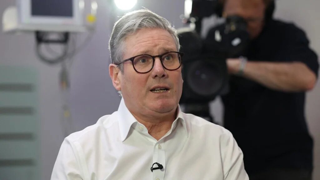 Britain's Prime Minister Keir Starmer gives an interview during a visit to North Bristol Community Diagnostic Centre, an Asda Patchway Super Centre in Bristol, south-west England on February 17, 2025