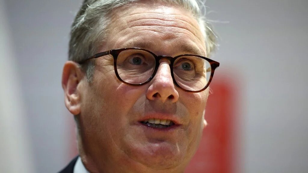 Britain's Prime Minister Keir Starmer delivers a keynote speech at the London Defence Conference in central London on May 8, 2025