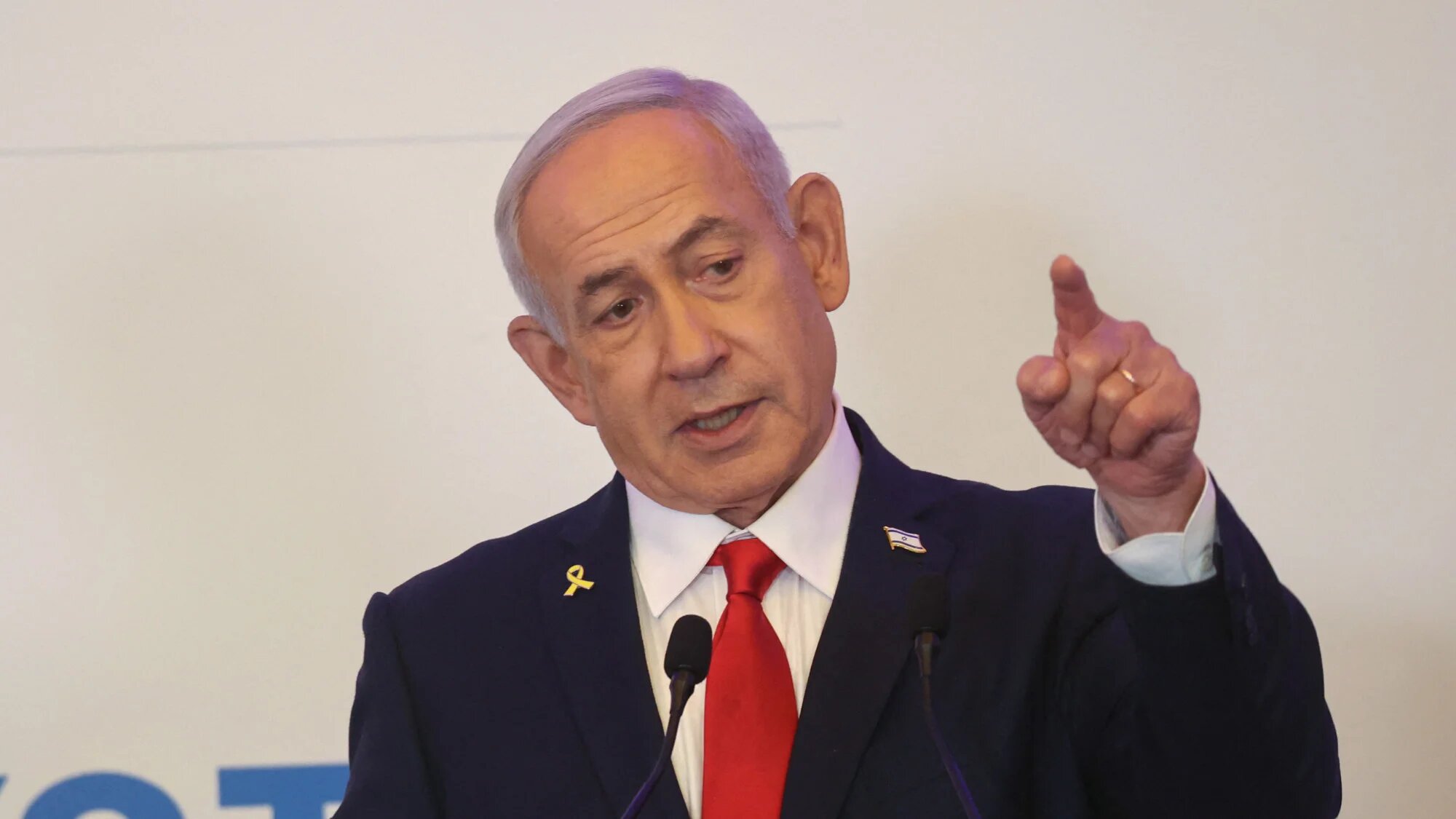 Israel's Prime Minister Benjamin Netanyahu speaks during an event at the Waldorf Astoria Hotel in Jerusalem on 27 July 2025 (AFP/Gil Cohen-Magen)