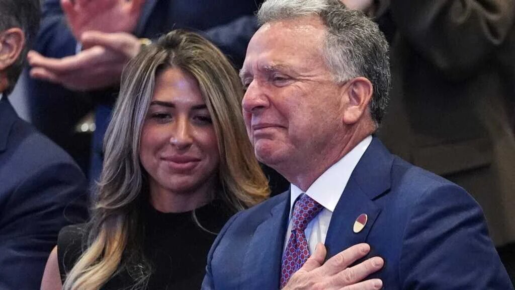 White House Special Envoy to the Middle East Steve Witkoff is recognized by US President Donald Trump during his speech at the Israeli parliament, the Knesset, in Jerusalem on October 13
