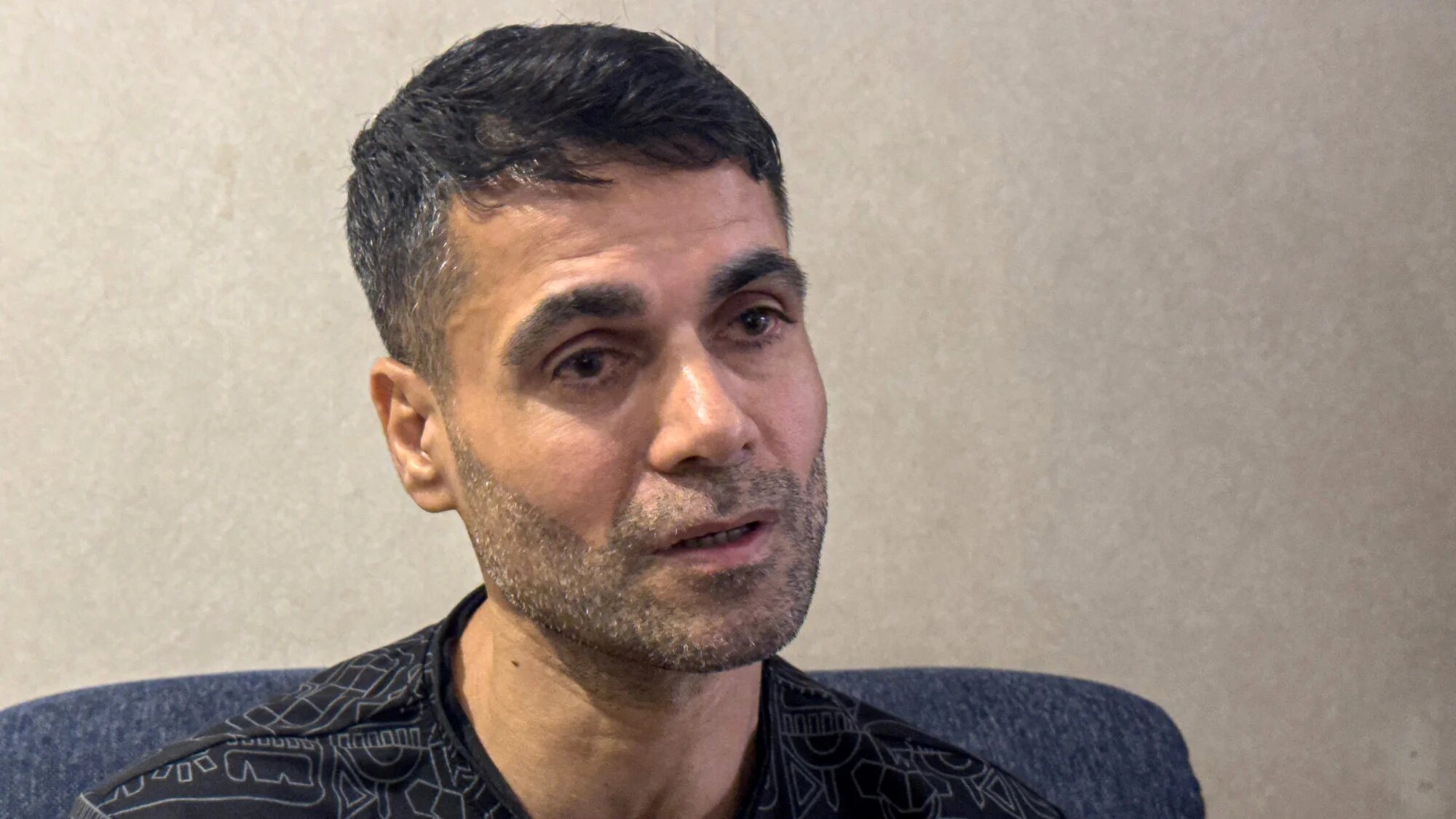 Mahmoud al-Ardah speaks in an Interview in Cairo on 20 October 2025 (AFP/Khaled Desouki)