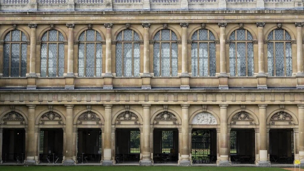 The Wren Library inside Neville's Court is pictured at Trinity College, part of the University of Cambridge, in Cambridge, eastern England, on October 14, 2020 (AFP)