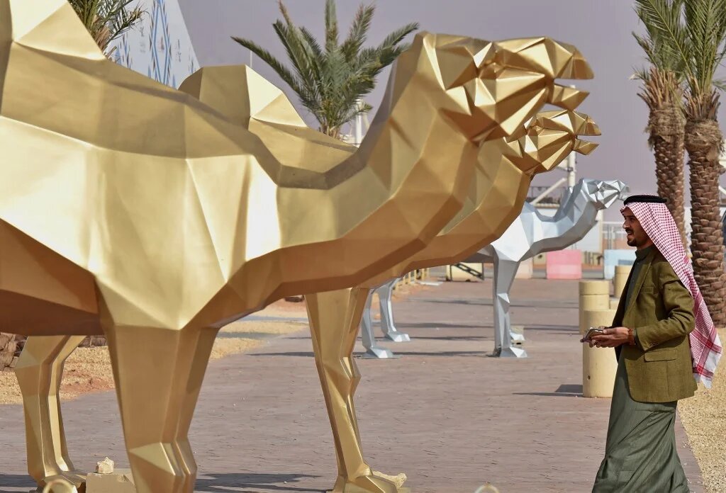 Dans « l’hôtel » de quelque 120 enclos en plein air, simple ou double, une cinquantaine de travailleurs se plient en quatre pour choyer et nourrir tous les chameaux (AFP/Fayez Nureldine)