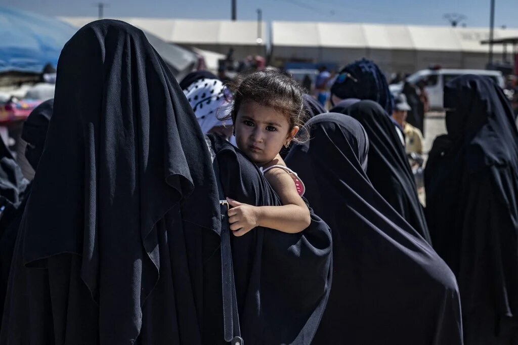 The Kurdish-run al-Hol camp holds relatives of suspected Islamic State group fighters in Syria's north-eastern Hasakeh governorate