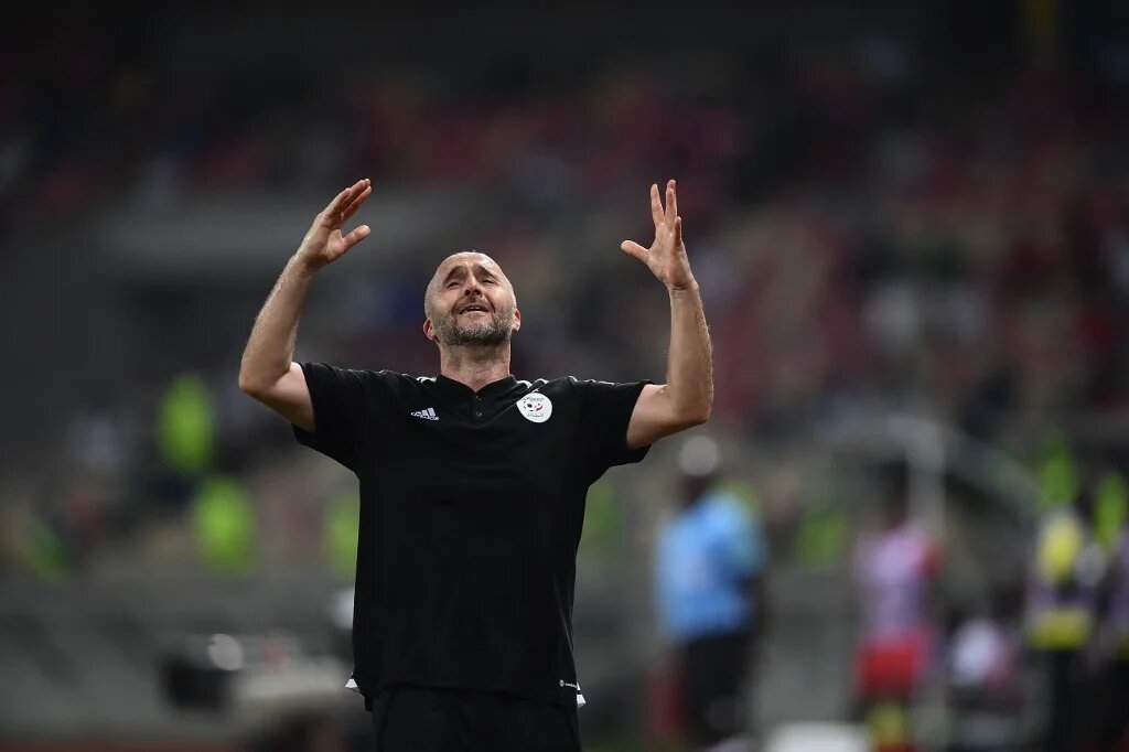 Après 35 matchs sans défaite, l’Algérie est tombée face à la Guinée Equatoriale 1-0 lors de la Coupe d’Afrique des nations, le 16 janvier 2022, au grand désespoir de son coach, Djamel Belmadi (AFP/Charly Triballeau)