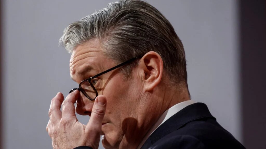 Britain's Prime Minister Keir Starmer speaks to the media on the situation in the Middle East, at Downing Street in central London on March 16, 2026.