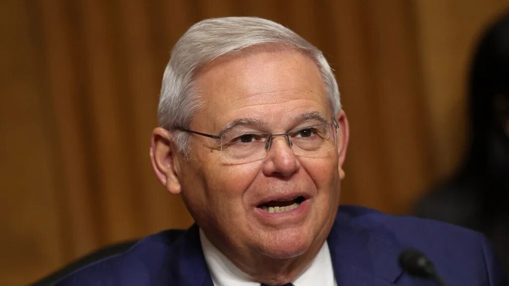 Senator Bob Menendez participates in a Senate Finance Committee hearing on 22 March 2023 in Washington DC.