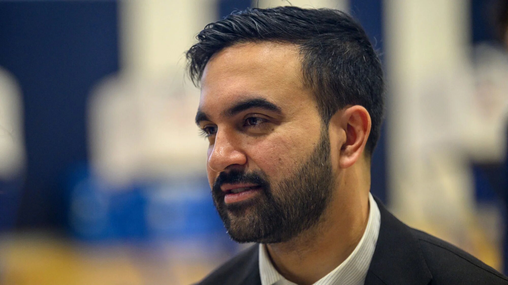 New York City mayor-elect Zohran Mamdani address the media as he votes at The Frank Sinatra School of the Arts on 4 November 2025 in the Queens borough of New York City (Getty Images via AFP)