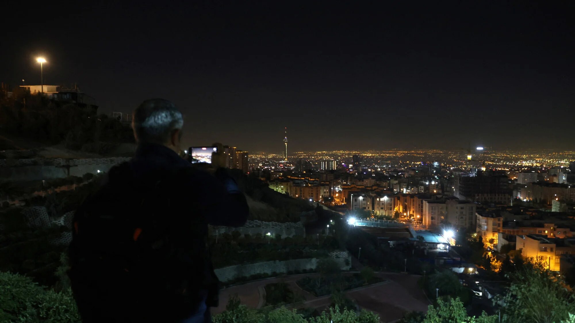 A general view of Tehran after several explosions were heard on 26 October 2024 (Majid Asgaripour/Wana via Reuters)