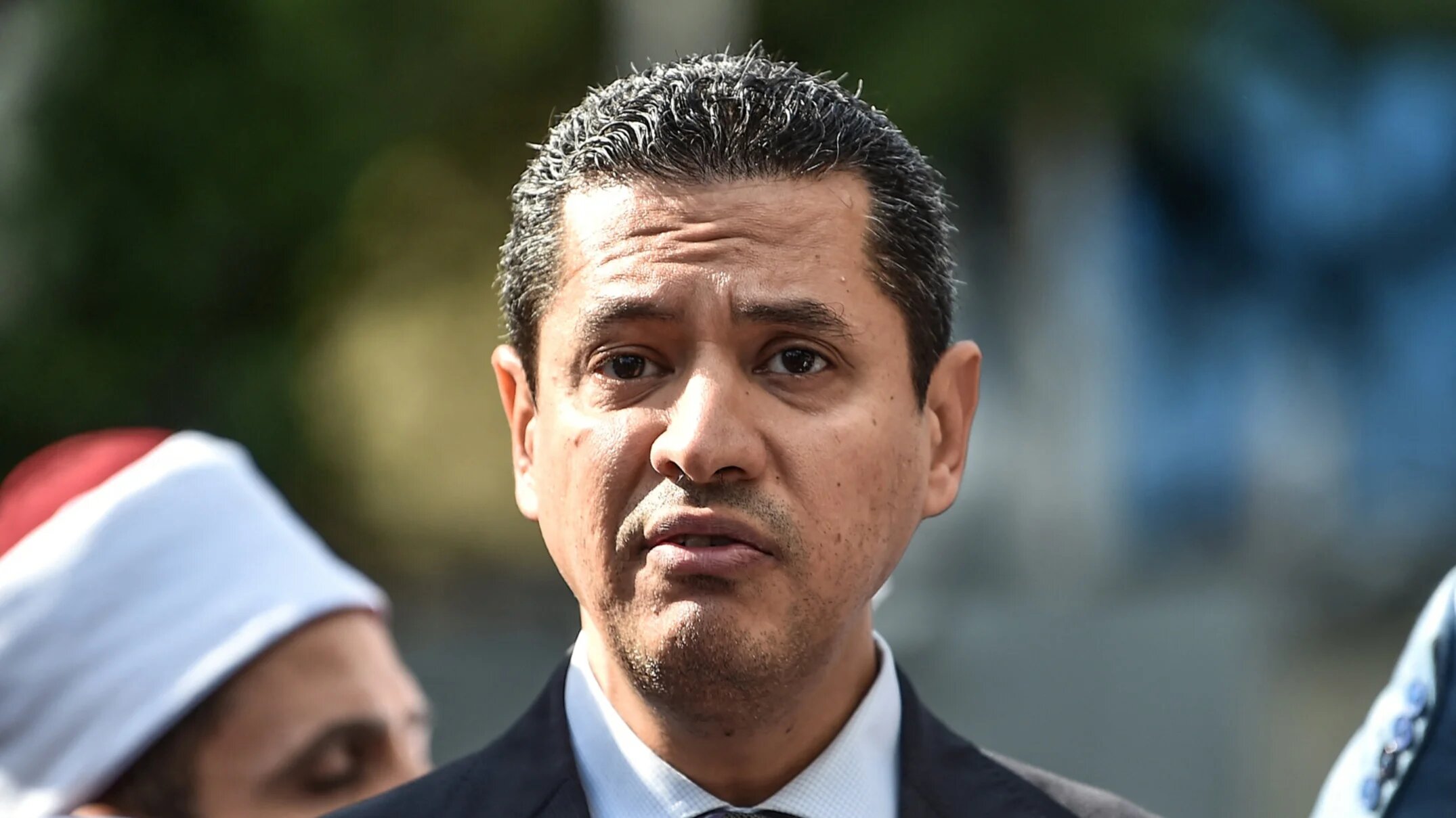Abdel Rahman Yusuf at a protest in Istanbul, Turkey on 5 October 2018 (Ozen Kose/AFP)