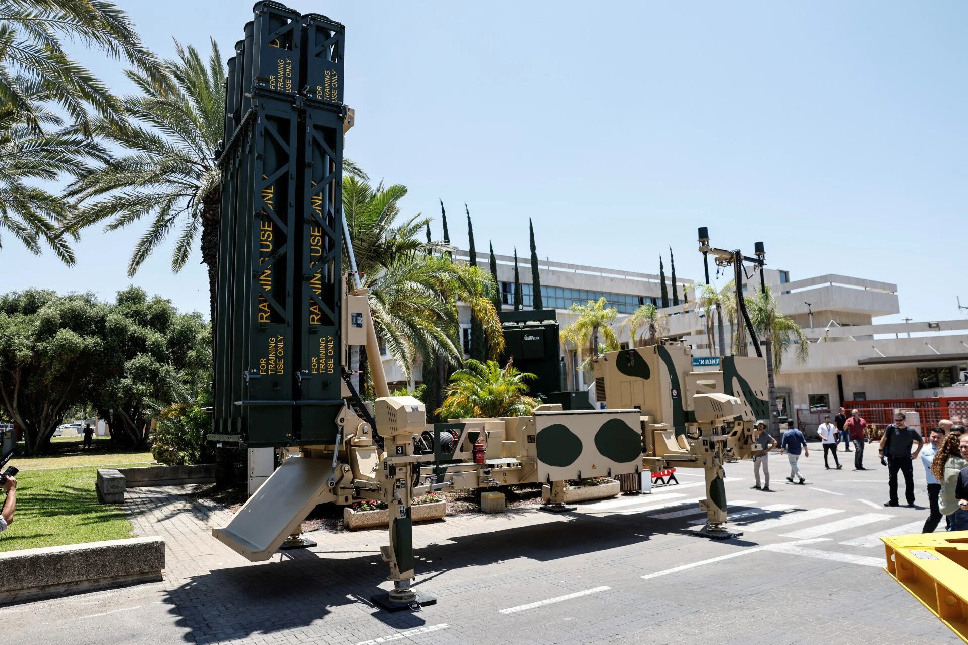 An IAI Barak MX air defence launcher in Ashdod, Israel 12 June 2025 (Reuters/Amir Cohen)