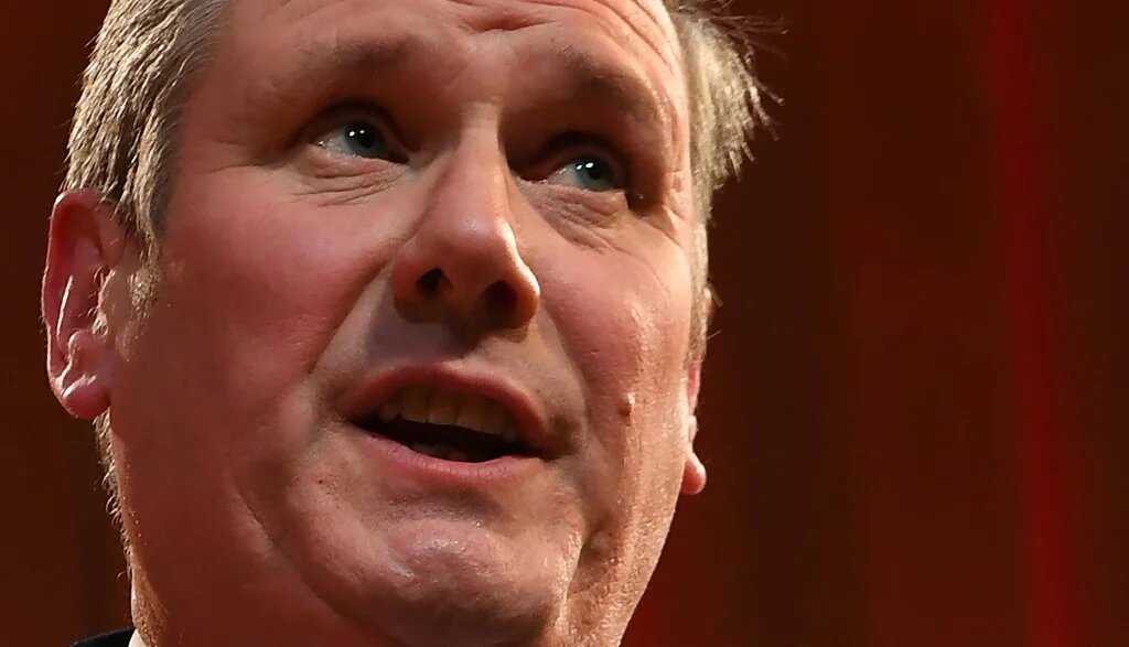 Labour Party leader Keir Starmer speaks on the second day of the Scottish Labour party conference in Glasgow, on 5 March 2022 (AFP)