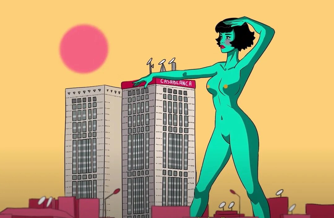 En se dessinant nue, comme une super-héroïne chargée de protéger Casablanca, Zainab Fasiki a trouvé sa « signature » (capture d’écran)