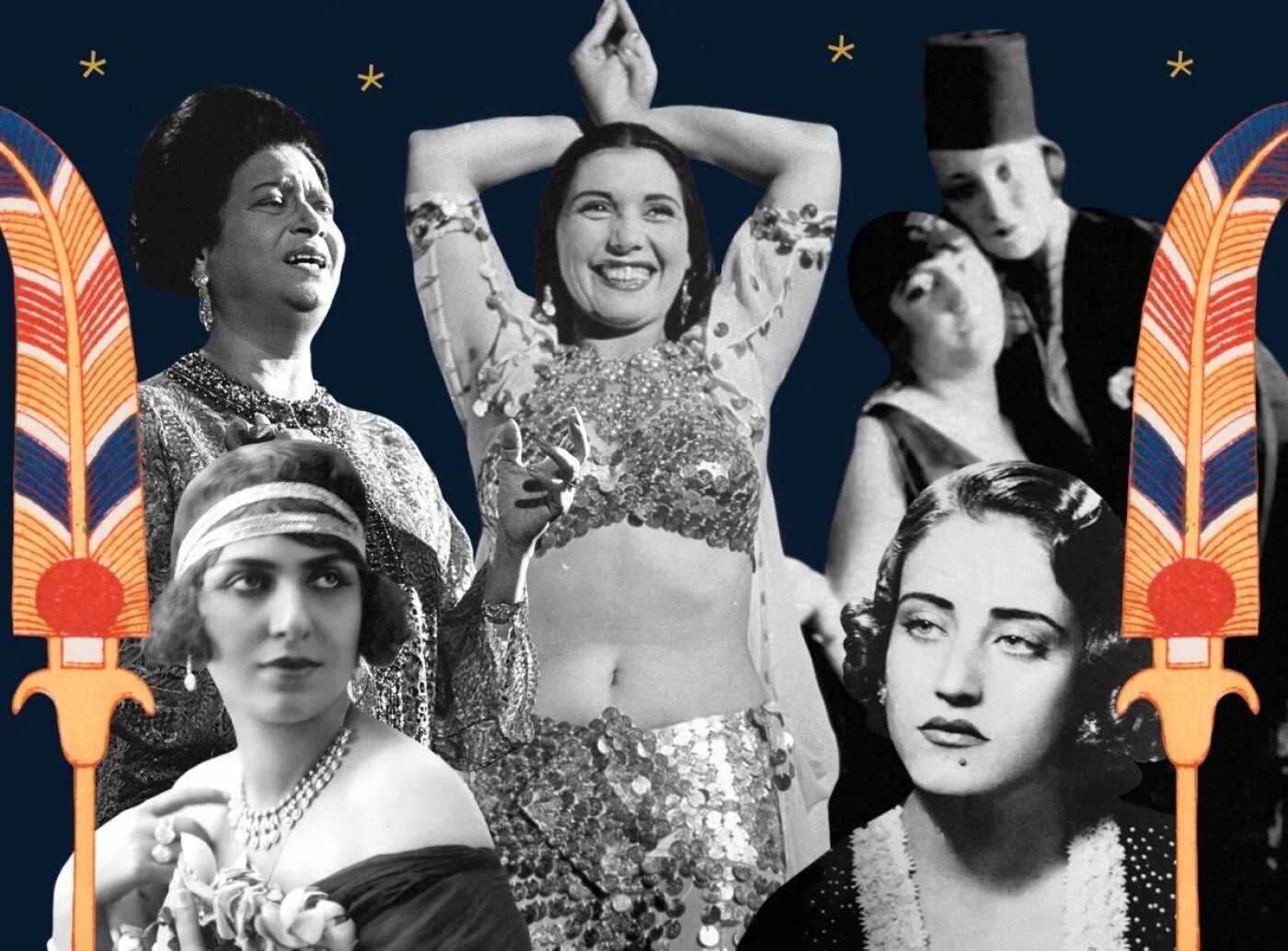 Illustration de couverture de l’édition américaine de Midnight in Cairo: The Divas of Egypt’s Roaring 20s, publiée par W. W. Norton (W. W. Norton)