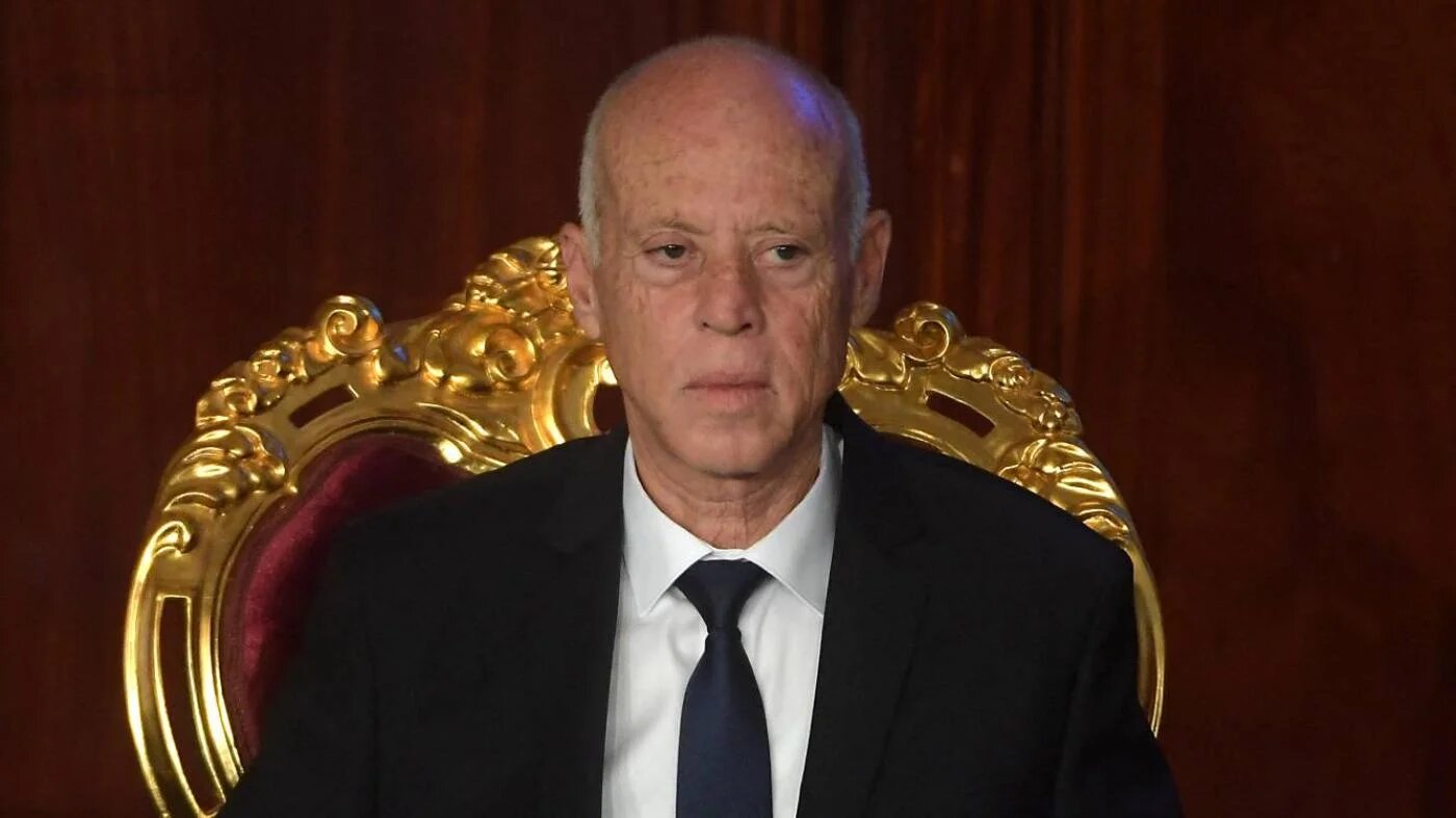 Le président tunisien Kais Saied prête serment au Parlement, le 23 octobre 2019 à Tunis (AFP)