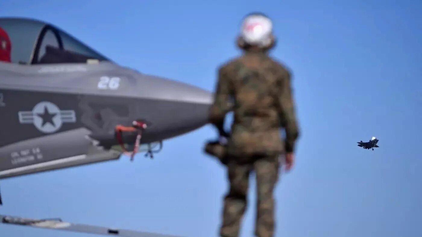 An F-35 fighter jet seen in South Carolina where UK personnel were training with the US Marine Corps in 2016 (AFP/Jeff Mitchell)