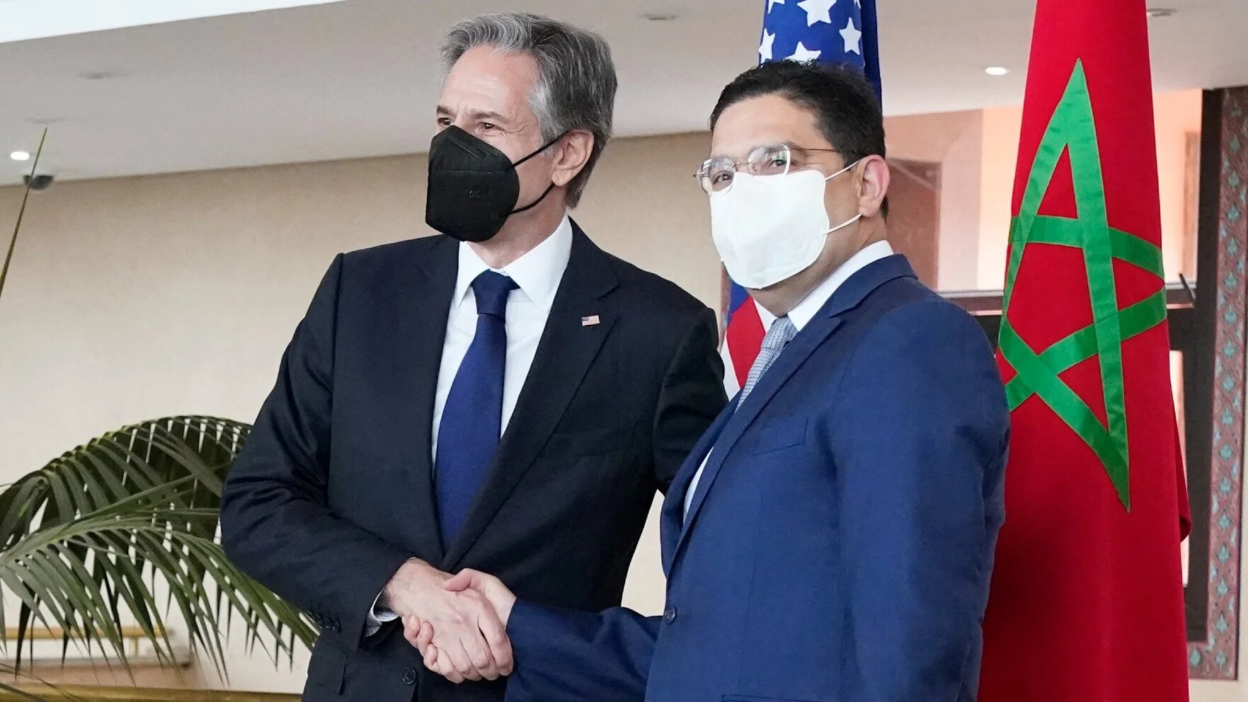 Antony Blinken and Nasser Bourita