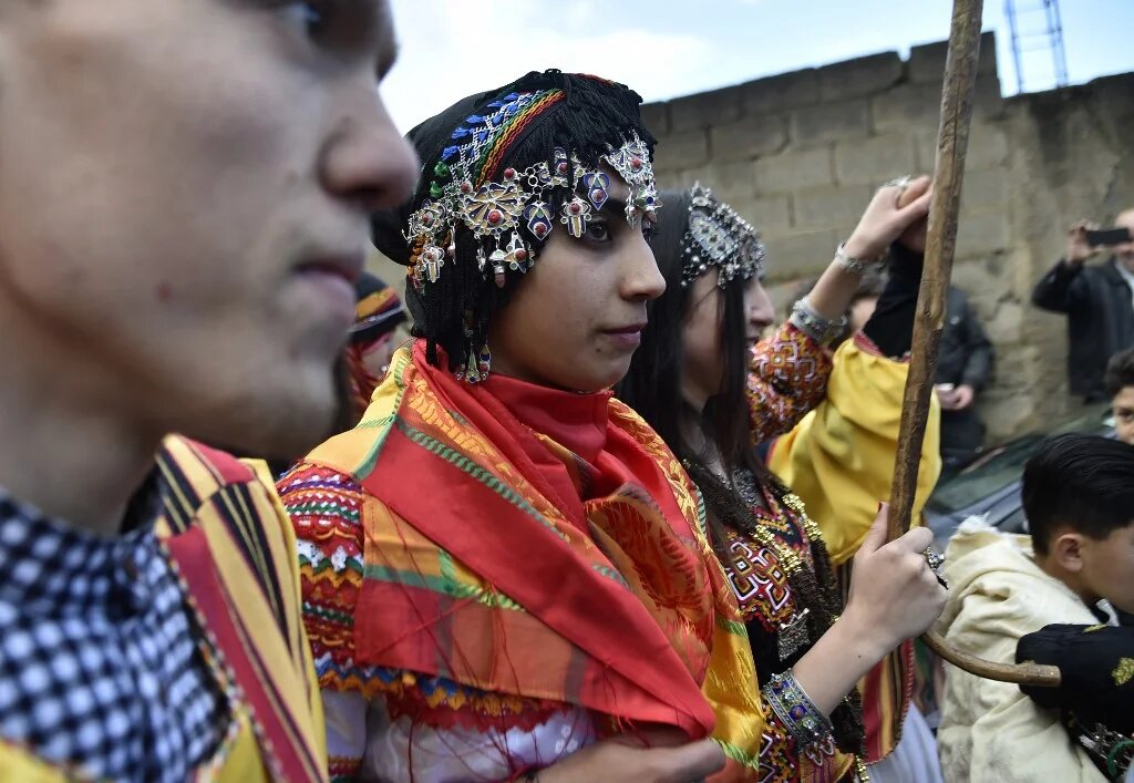 Célébration de Yennayer, le 12 janvier 2018 à Tizi Ouzou, en Kabylie, Algérie (AFP/Ryad Kramdi)