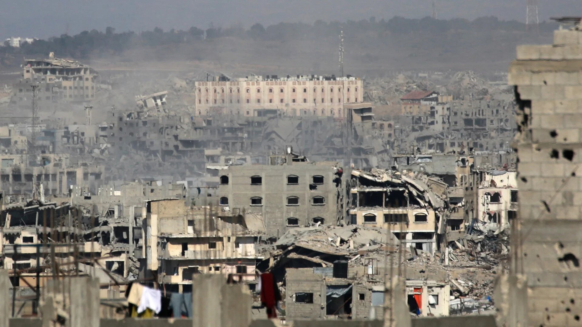 A picture taken from Jabalia shows the Indonesian Hospital in Beit Lahia in the northern Gaza Strip on 28 June 2025 (AFP/Bashar Taleb)