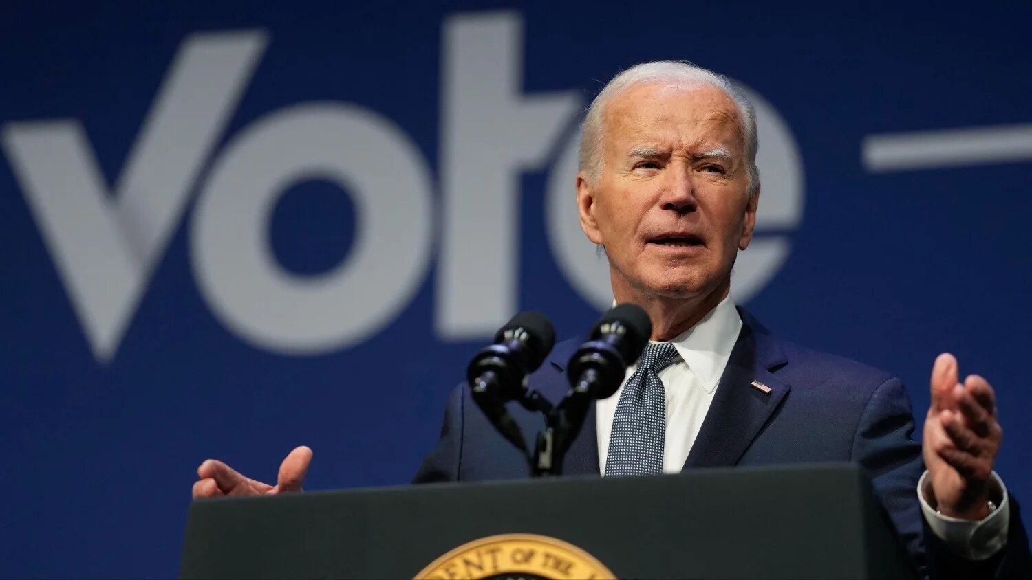 US President Joe Biden speaks on economics during the Vote To Live Prosperity Summit at the College of Southern Nevada in Las Vegas, Nevada, on 16 July 2024.