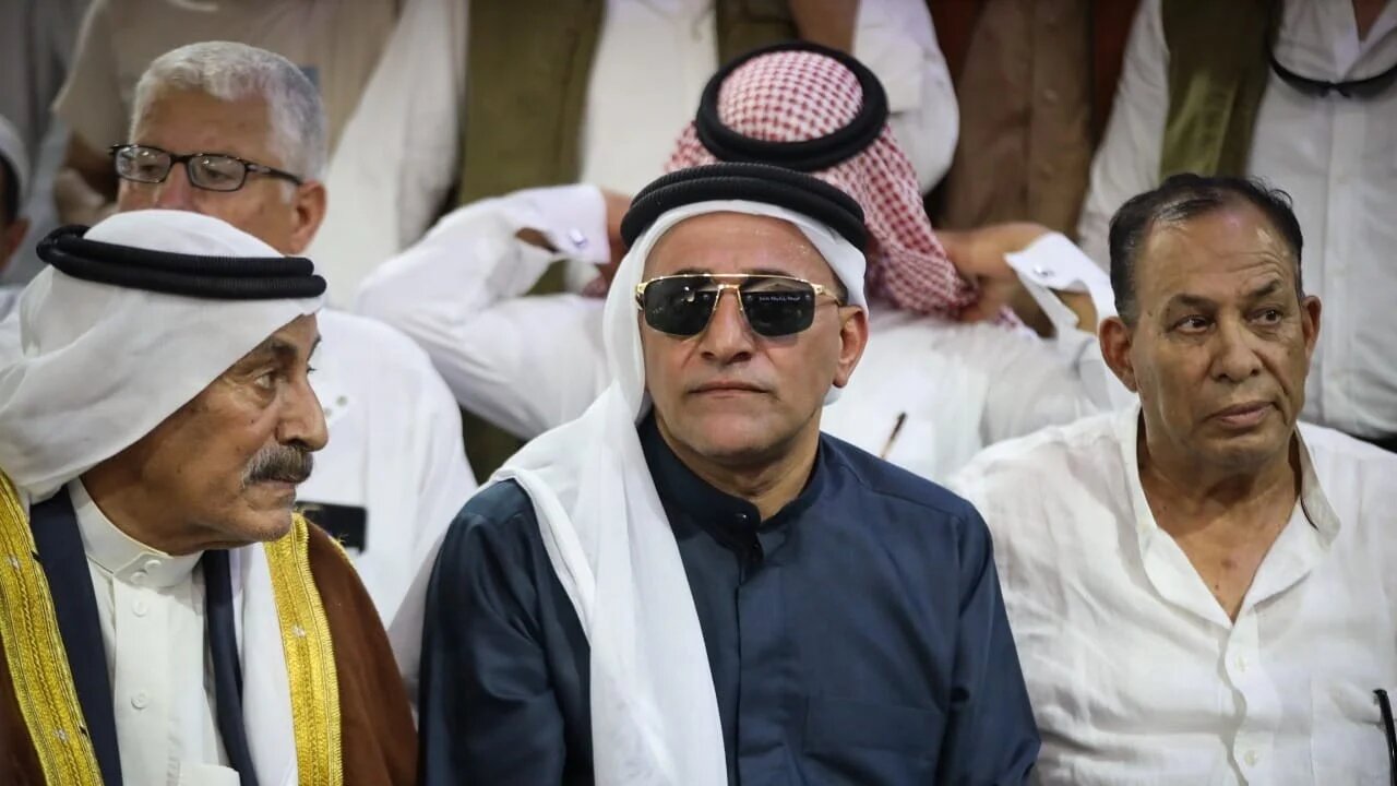 Ibrahim al-Organi (C) is the head of the newly established Arab Tribes Union (Facebook/Alorgani)