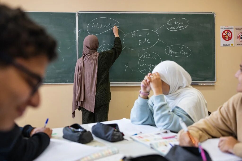 Avec 98 % de réussite au bac, le lycée Averroès figure encore en 2023 tout en haut des classements annuels des hebdomadaires, basés sur les données de l’Éducation nationale (AFP/Sameer a-Doumy)