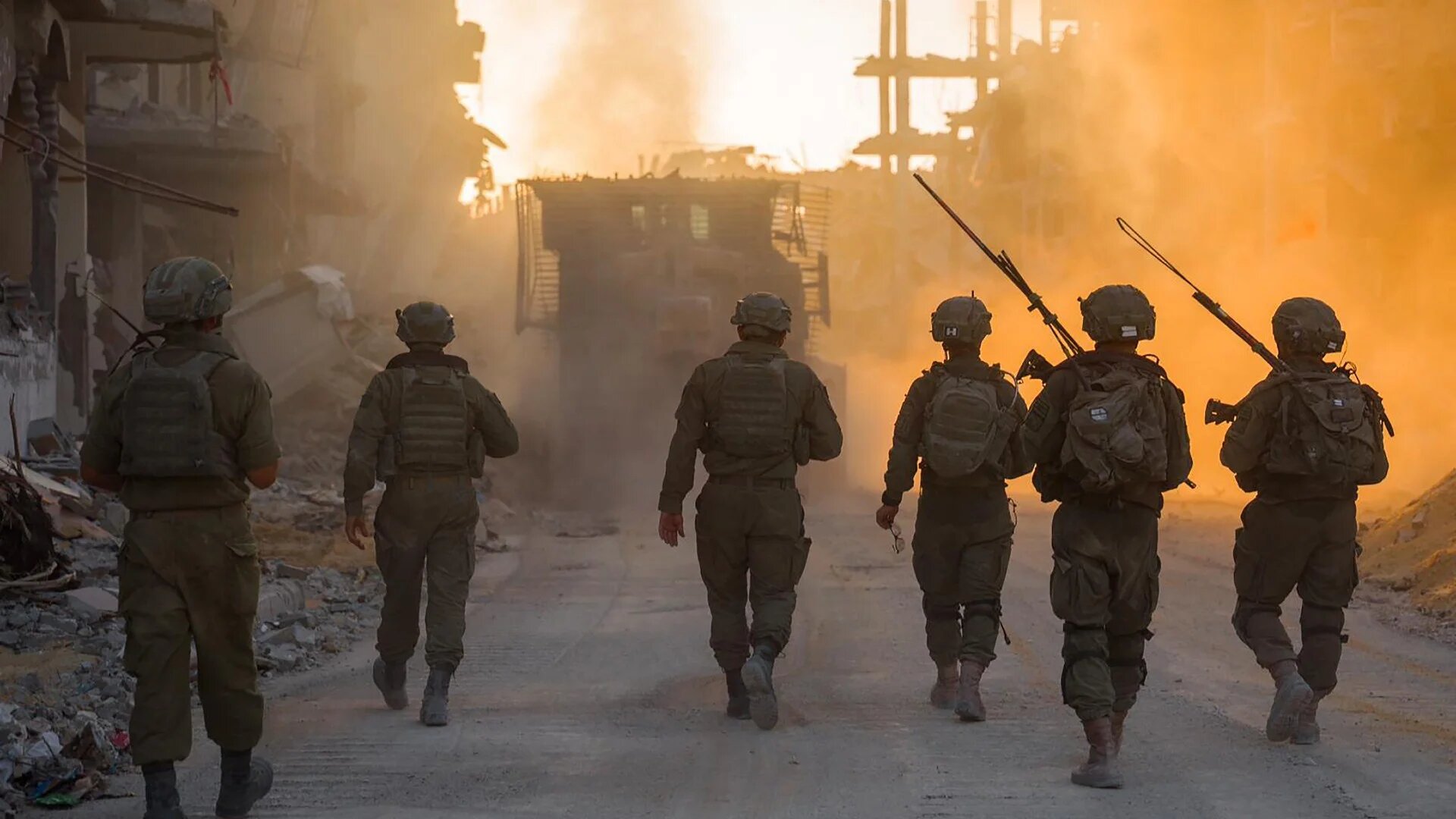 This handout picture released by the Israeli army on 8 September 2024 shows Israeli troops during operations in the Gaza Strip (AFP)