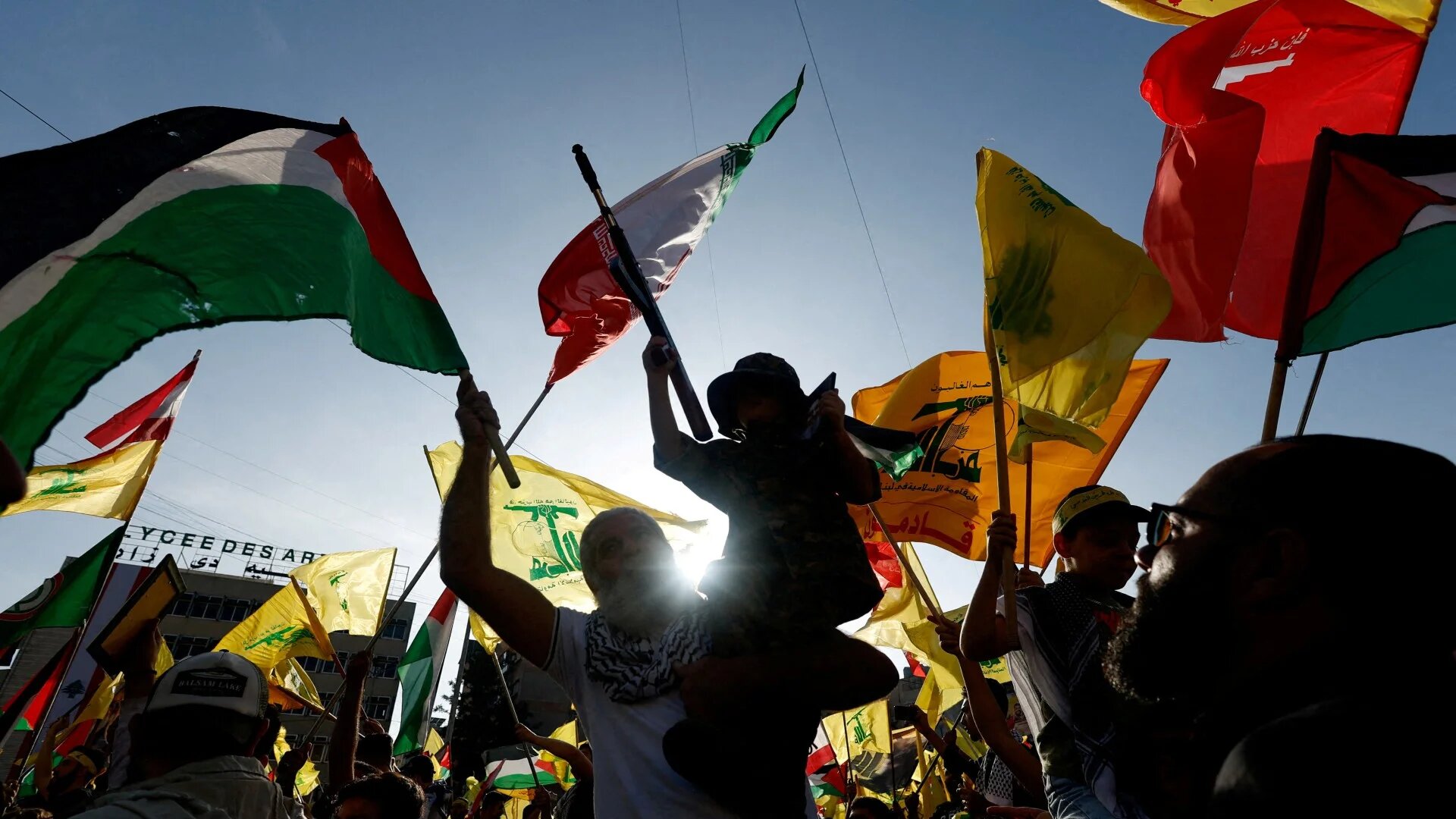 Lebanon's Hezbollah supporters gather to attend a ceremony to honour fighters killed in the recent escalation with Israel, 3 November (Reuters/Alaa Al-Marjani)