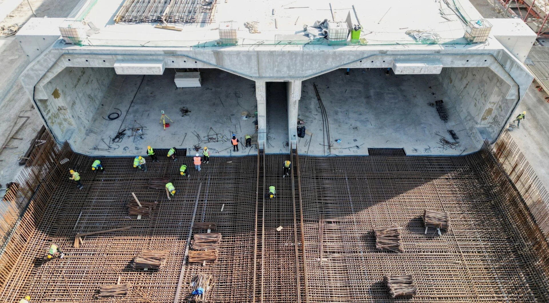 Construction of the tunnel that will connect Iraq's coastal region to international trade links through Turkey, in al-Faw 8 February (Reuters/Mohammed Aty)
