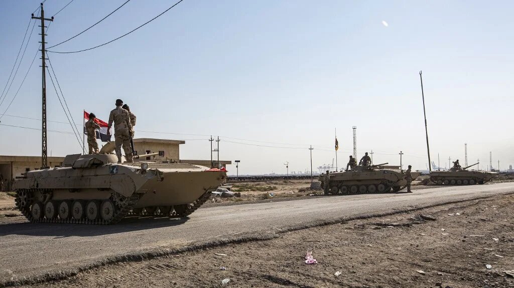 The rockets hit Besmaya base, where Spanish troops have been based as part of the fight directed by the US-led coalition.