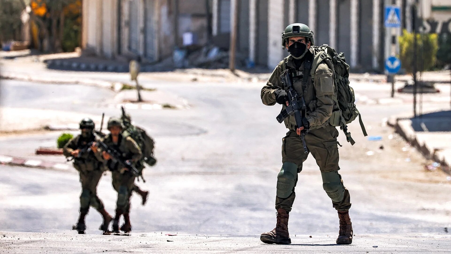 Israeli soldiers on patrol in the occupied West Bank city of Tubas in September 2024 (AFP)