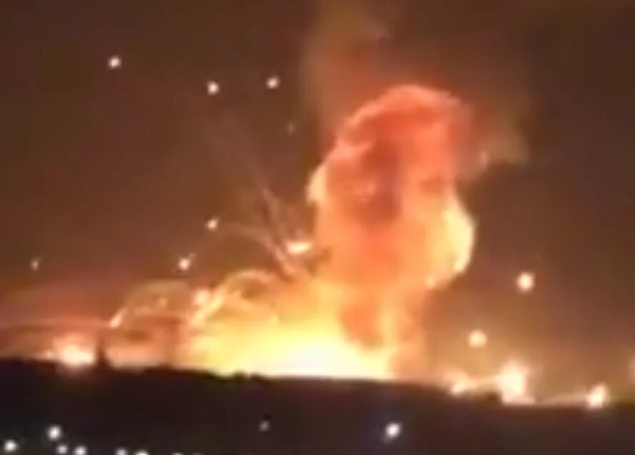 Residents in Zarqa said windows of homes were shattered and large flames could be seen.