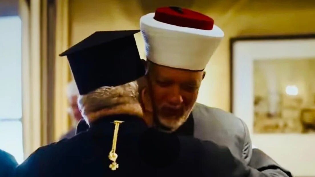 The author is pictured with Father Nabil Haddad at the Royal Hashemite Court in Amman, Jordan, in December 2025 (Supplied photo)