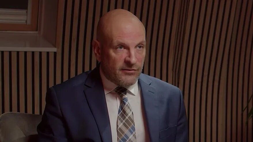 Former US diplomat Josh Paul speaking to Middle East Eye in London, December 2023 