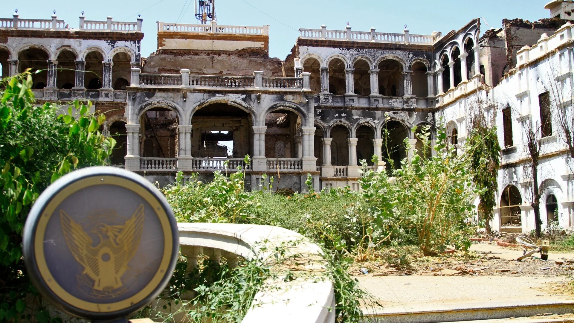 The damaged old Republican Palace in the Sudanese capital Khartoum on 28 April 2025 (AFP)