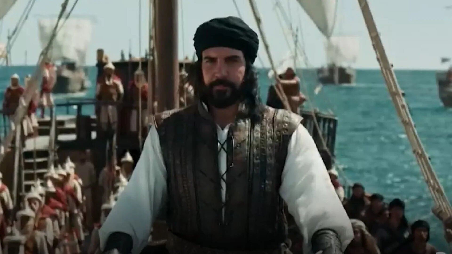 Muawiya ibn Abu Sufyan, as portrayed by actor Lujain Ismael, in a new Ramadan TV series launched on 1 March 2025 (Screengrab/MBC)