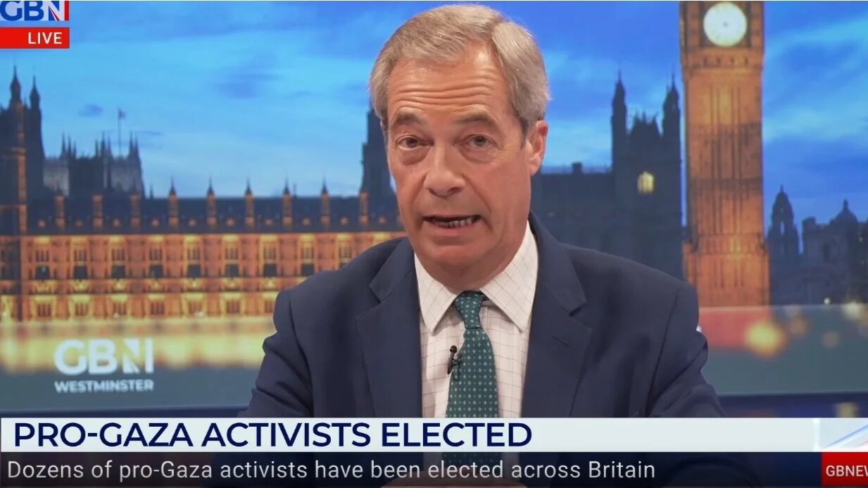 Nigel Farage MP presents on GB News on 7 July (YouTube/ Screengrab)
