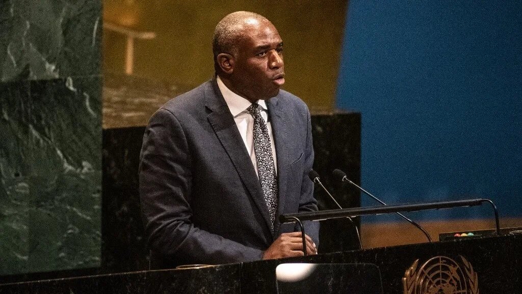 UK Foreign Secretary David Lammy speaks at a conference on Palestine and a two-state solution at the UN on July 29 2025 in New York (AFP)