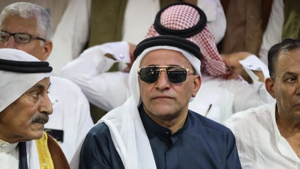 Ibrahim al-Organi (C) attends an event in Sinai in May 2024 (Facebook)