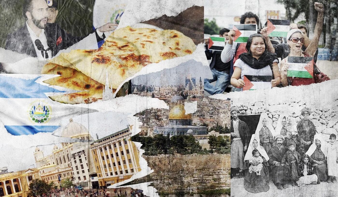 Les Palestiniens émigrèrent au Salvador à la fin du XIXe siècle (illustration : Mohamad Elaasar)