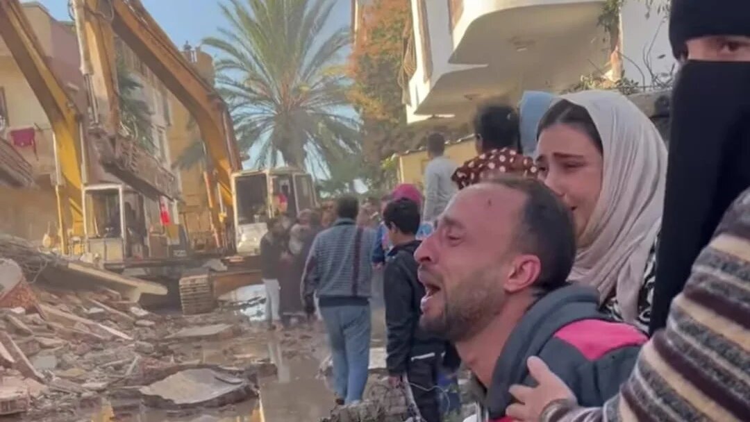 Residents of El-Gameel neighbourhood protesting the demolition of their homes, March 2024 (Facebook)