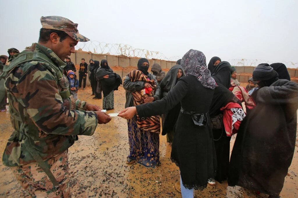 Around 10,000 refugees reportedly live in the Rukban camp, down from a high of more than 50,000 a few years ago.