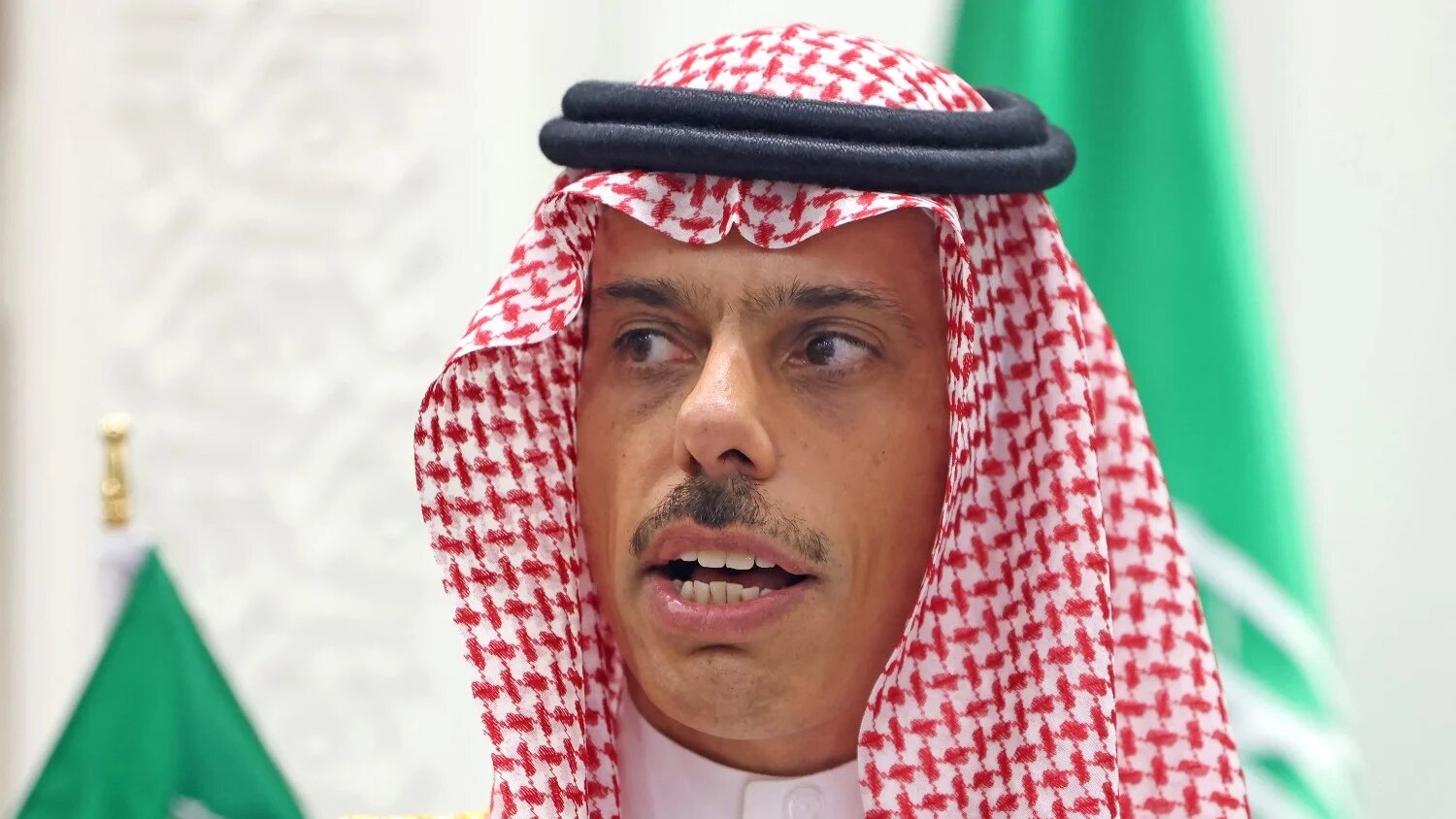 Saudi Foreign Minister Faisal bin Farhan holds a joint press conference with his Iranian counterpart in Riyadh on 17 August 2023.