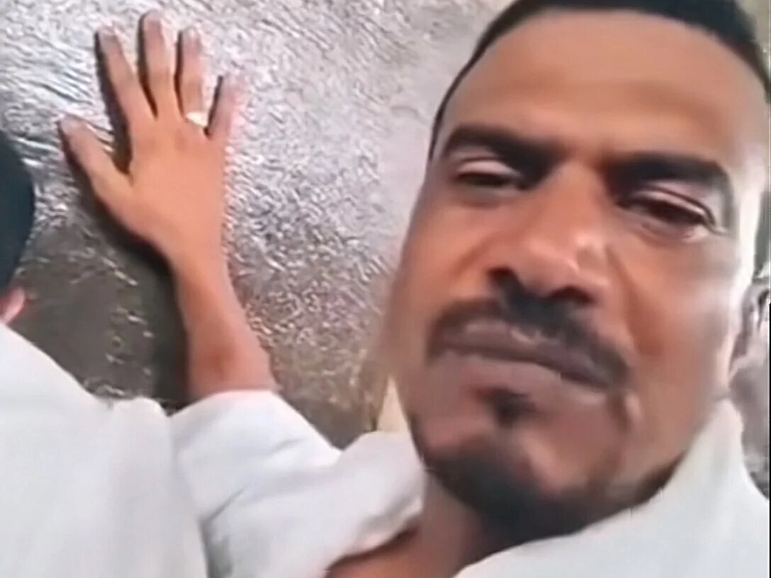 Ali Rizqallah, known by the nom de guerre 'Savannah', films himself during the Hajj pilgrimage earlier this week (Screengrab)