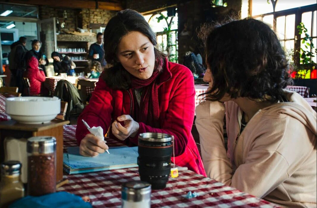 Students and professors often work over breakfast, lunch or dinner in Ali Nesin’s village (MEE/Jeremie Berlioux)