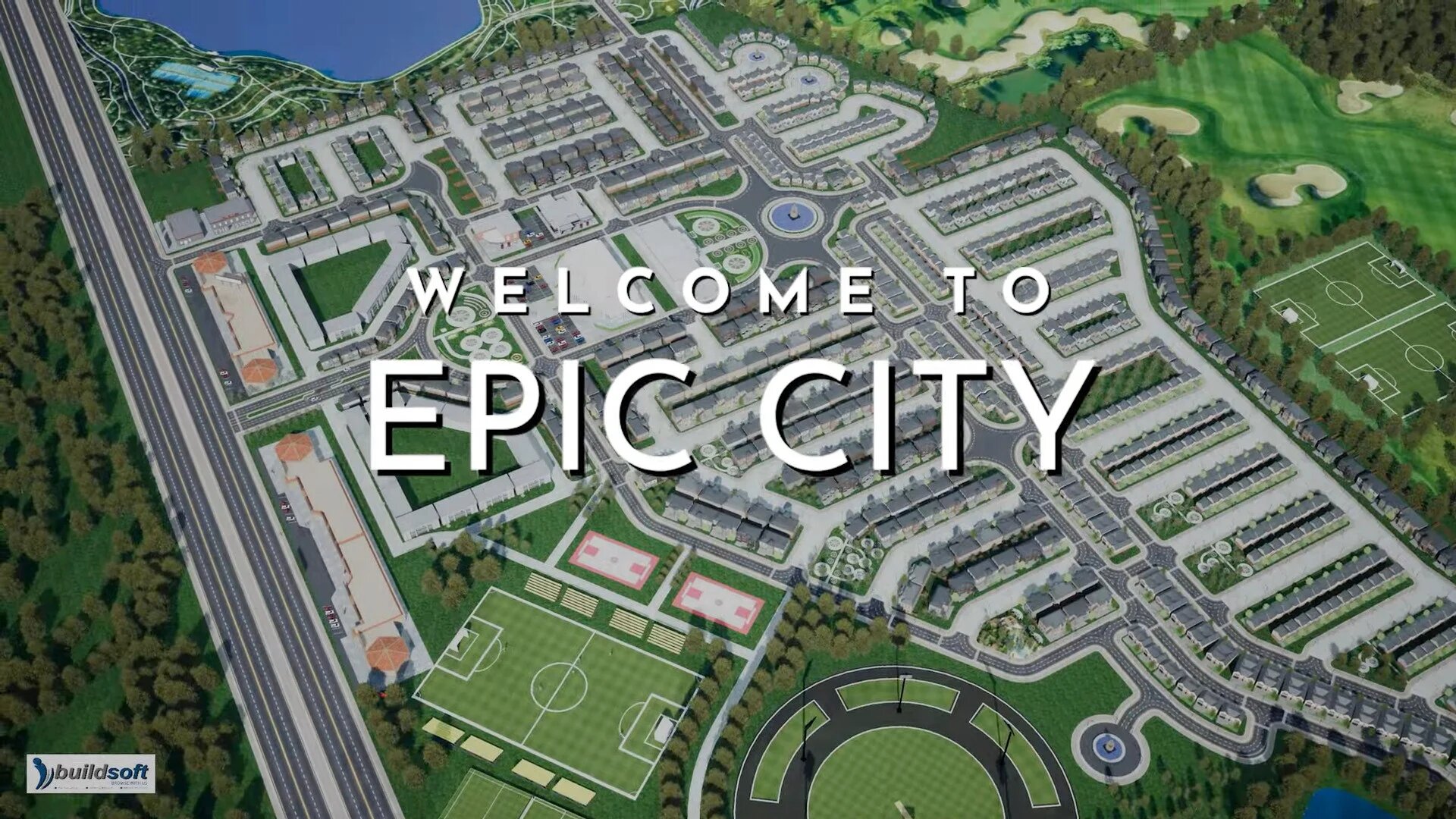 A still from a promotional video for Epic City, a planned residential development in Josephine, Texas, led by the East Plano Islamic Centre (YouTube)