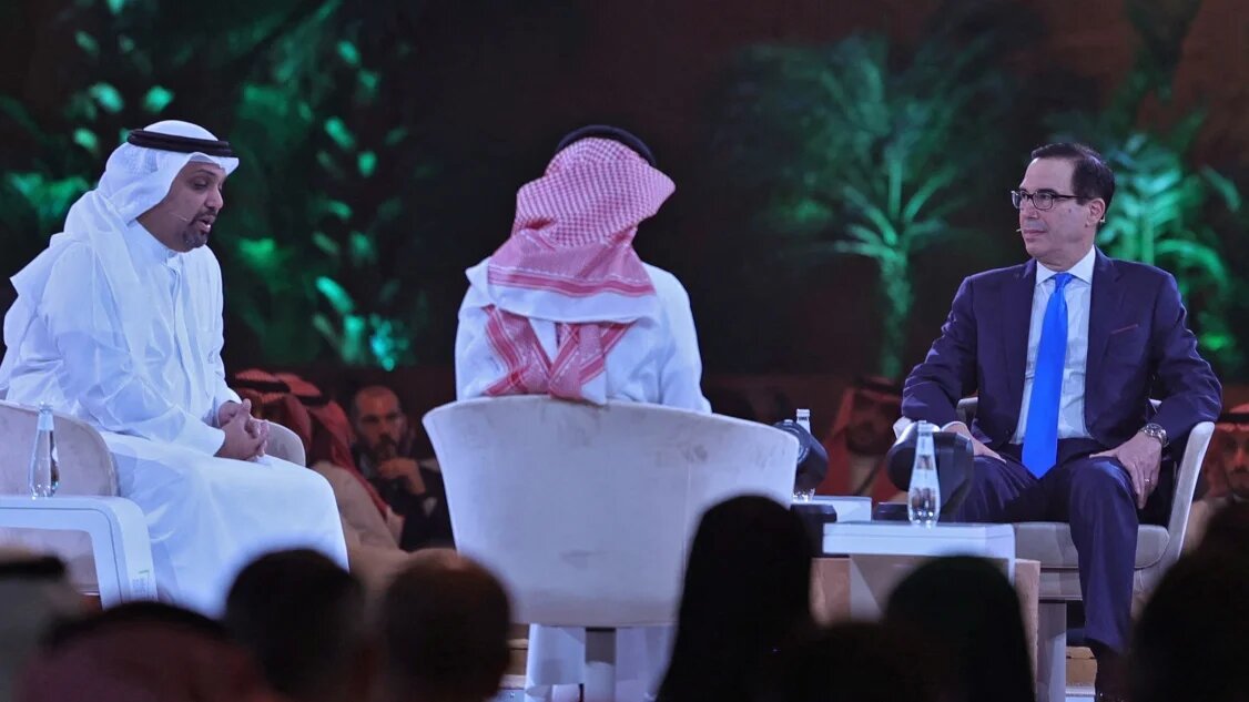 Mnuchin was a notable attendee at this year's Future Investment Initiative in Saudi Arabia, where he spoke on a panel alongside the Bahraini and Saudi finance ministers.
